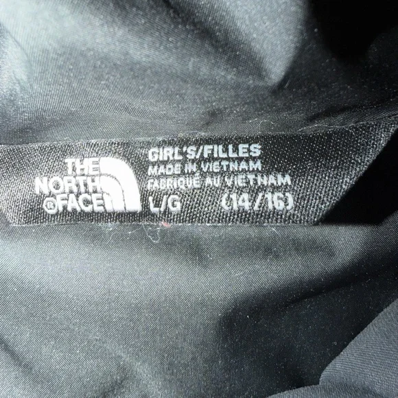 Girls North Face Triclimate Jacket Charcoal Grey- Turquoise liningL 14/16